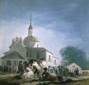 Francisco de Goya La ermita de San Isidro el dia de la fiesta oil painting artist